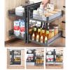 Kitchen Organizer Soft-Close Blind Corner Cabinet Pull Out Basket - 4 Shelf Slide Out Cabinet Organizer for Kitchen Blind Base Corner Cabinets,Open Right view 2