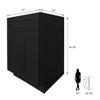 CozyHommie Shaker RTA Solid Wood Base Cabinet with 1 Shelf, 2 Doors 1 Drawer Charcoal Black(27" Width x 24" Depth x 34-1/2" Height) view 3