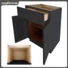 CozyHommie Shaker RTA Solid Wood Base Cabinet with 1 Shelf, 2 Doors 1 Drawer Charcoal Black(27" Width x 24" Depth x 34-1/2" Height) view 4