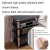 1/2/3/4-layer HiFi Audio Cabinet HiFi Stand Record Player MDF Stand, Audio Rack with Shock-Absorbing Feet Power Amplifier Shelf Equipment Cabinet, A,60 * 48 * 10cm(1Tier) view 3