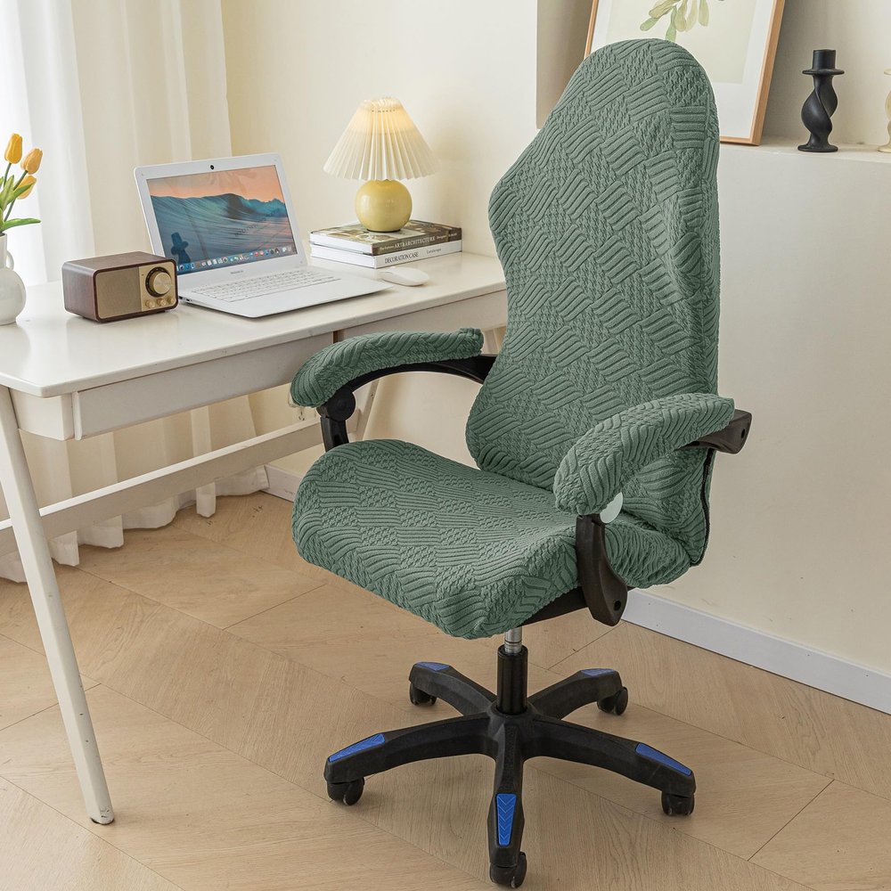 E-sports Gaming Chair Slipcover Cover Stretch Office Rotating Armchair Protector Covers Universal E-sports Game Chair Slipcover Stretchable With 2 Armrest Covers Computer Chair Seat Covers Swivel Chai