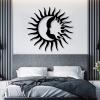 OSTCAL Metal Sun and Moon Wall Decor, Metal Sun Wall Decor, Moon Wall Decor, Abstract Wall Art, Celestial Wall Art, Wall Hanging Decor, Metal Sun Wall Decor Outdoor (Gold, 19x19in|47x47cm) view 3