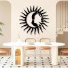 OSTCAL Metal Sun and Moon Wall Decor, Metal Sun Wall Decor, Moon Wall Decor, Abstract Wall Art, Celestial Wall Art, Wall Hanging Decor, Metal Sun Wall Decor Outdoor (Gold, 19x19in|47x47cm) view 4