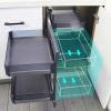 Blind Corner Cabinet Pull Out Organizer, Kitchen Cabinet Organizer Shelf Corner Aluminum Swivel Storage Rack Shelf, 4 Aluminum Basket Corner Optimizer Full Pull Out,A view 3