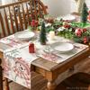 Artoid Mode Xmas Trees Let It Snow Pink Snowman Christmas Placemats Set of 6, 12x18 Inch Winter Table Mats for Party Kitchen Dining Decoration view 3