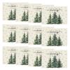 Artoid Mode Beige Pine Tree Snowflake Merry Christmas Placemats Set of 12, 12x18 Inch Seasonal Winter Xmas Holiday Table Mats for Party Kitchen Dining Decoration view 1