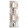 Creative Multi-Tier Bookshelf Students Organize Their Bookshelves Thickened Material Sturdy Construction Can be Used in Tight Spaces(White,128 * 50cm) view 1