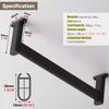 ENHEN Closet Rod Heavy Duty Top Mount Closet Poles with Support Bracket, Commercial Hotel Clothes Hanging Bar, Non-Slip Valet Rods Organizer, Load 50kg/ 110lbs(Black,80cm(31 1/2")) view 2