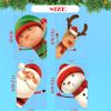 115 PCS Christmas Snowflake Window Clings Stickers for Glass, Xmas Decals Decorations Holiday Snowflake Santa Claus Reindeer Decals for Party view 2