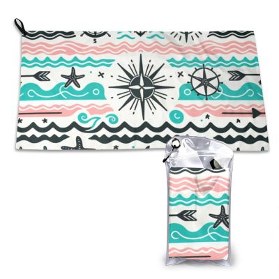 Augenstern 16x31.5in Quick Dry Sports Towel Bohemia-Beach-Style Portable Microfiber Beach Towel Lightweight Camping Towel