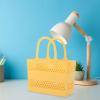 DimyFew Shower Caddy Basket Shower Organizer with Handles Multipurpose Portable Box Shower Caddy Tote for Beach Handbag Pantry Gym, Yellow view 3