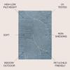JONATHAN Y Hallie High-Low Curve Dark Blue/Cream 3x5 Indoor/Outdoor Area Rug, Minimalist Geometric, Pet Friendly, for Patio, Backyard, Living Room, Bedroom, Office, Hose-Washable (SCN100C-3) view 2