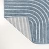 JONATHAN Y Hallie High-Low Curve Dark Blue/Cream 3x5 Indoor/Outdoor Area Rug, Minimalist Geometric, Pet Friendly, for Patio, Backyard, Living Room, Bedroom, Office, Hose-Washable (SCN100C-3) view 4
