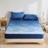 FCLDESHOP Deep Pockets Sheets,Pure Color Quilted Waterproof Bed Sheet, Children's Bedroom Cartoon Print Urine-Proof Mattress Protector,Moon,90 * 200cm+30cm (1pcs) view 1