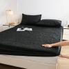 FCLDESHOP Easily Fits Deep Mattress,Pure Color Quilted Waterproof Bed Sheet, Children's Bedroom Cartoon Print Urine-Proof Mattress Protector,Grey 1,150 * 200cm+30cm (3pcs) view 3