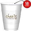 Amscan Cheers To The New Year Printed Plastic Tumbler (18 oz) Pack of 25 - Black, Silver & Gold Party Cups, Ideal for Festive & Holiday Events view 2