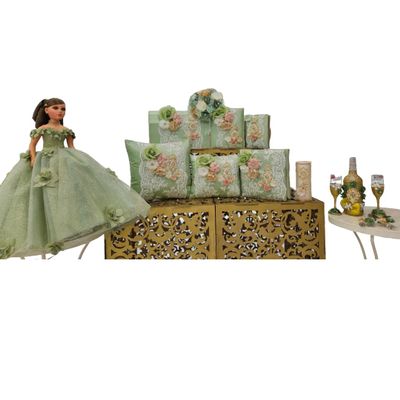 A&C Quinceaeras and More Accessories Quince Set Sweet Sixteen Accessories Quinceanera bible Quinceanera Tosting Set 209 (Tiara Pillow)