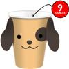 Amscan Brown Pawsome Party Cups with Ears (9 oz) Pack of 8 - Perfect for Kids' Birthday Parties & Themed Celebrations view 2