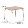 Classroom Essentials Kids Tan Folding Table view 2