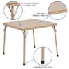 Classroom Essentials Kids Tan Folding Table view 4