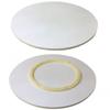 GSKDZG 20" 24" 28" 30" Lazy Susan Turntable Wood Rotating Tray for Dining Table Serving Plate Large Tabletop Rotating Serving Tray Easy to Share Food(Off White,110cm/43in) view 1