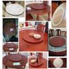 GSKDZG 20" 24" 28" 30" Lazy Susan Turntable Wood Rotating Tray for Dining Table Serving Plate Large Tabletop Rotating Serving Tray Easy to Share Food(Off White,110cm/43in) view 3