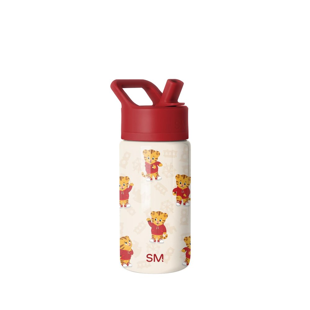 Simple Modern Kids Summit Water Bottle with Straw Lid | Daniel Tiger 14oz Stainless Steel Cup Insulated Tumbler for Toddlers, School | Daniel Tiger Dances