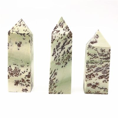 NSIXSURIM Beautiful 1 Pack of Stone Tree Agate Points Pylon Power Stones Crystals and Stones(60-80mm)