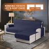 VANSOFY Upgraded Sectional Couch Covers 100% Waterproof L Shaped Sofa Slipcover Reversible Chaise Lounge Cover for Sectional Sofa Furniture Protector Cover for Pets(Small, Dark Blue) view 3