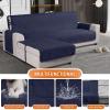 VANSOFY Upgraded Sectional Couch Covers 100% Waterproof L Shaped Sofa Slipcover Reversible Chaise Lounge Cover for Sectional Sofa Furniture Protector Cover for Pets(Small, Dark Blue) view 4