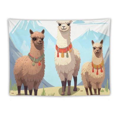 GFLFMXZW Tapestry Wall Hanging for Living Room Decoration Wall Tapestry Llama And Alpaca Wall Decoration Tapestries for Bedroom Aesthetic Wall Decor Tapestries for Dorm Room Background 60"x80"