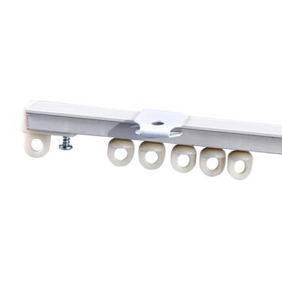 TZUFA Ceiling Curtain Track White, Aluminum Curtain Rod Ultra-Thin Curtain Rail with Roller, Curtain Pole for Bedroom/Balcony/Bay Window/Hotel/Office(400cm/3 * 135cm)