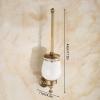 Toilet Brush Holder Retro Toilet Brush Holder Ceramic Brush Cup Brass Brush Holder Round Brush Head All-round Cleaning Toilet Bowl Brush Set Toilet Brush Holders view 2