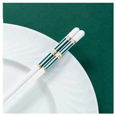 QPZK Premium Porcelain Chopsticks Set With Gift Box,10 Pairs White High-grade Chinese Bone Porcelain Chopsticks, Ceramic Chopsticks Reusable Chopsticks Dishwasher Safe Z