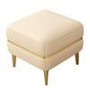 Generic Small Foot Stool n, Leather Footrest with Metal Legs, Upholstered n Bench for Bedroom, n Foot Rest for Kitchen, Dining Bench with Padded Seat (Color : /Beige) view 1