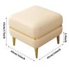 Generic Small Foot Stool n, Leather Footrest with Metal Legs, Upholstered n Bench for Bedroom, n Foot Rest for Kitchen, Dining Bench with Padded Seat (Color : /Beige) view 3