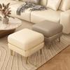 Generic Small Foot Stool n, Leather Footrest with Metal Legs, Upholstered n Bench for Bedroom, n Foot Rest for Kitchen, Dining Bench with Padded Seat (Color : /Beige) view 4