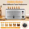 6 Slice Toaster, 6 Slot Commercial Toaster, Stainless Steel Toaster, Electric Bread Toaster with Timer Function, 5 Browning Levels, and Removable Drawer-type Crumb Tray view 4