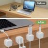 AQDEY 6P Magnetic Cable Clips Thickened Secure Adhesive for Office Home view 4