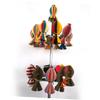 PRETYZOOM 4pcs Foldable Rainbow Vase Hat One Size Fits All Comfortable Paper Cap for Parties Random Color view 4