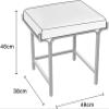 GRDDBZA Vanity Bench with Padded Cushion, Vanity Chair Vanity Chair Dressing Stool Modern Leather Stool Living Room Sofa Stool Dressing Stool Square Stool Changing Shoe Stool Makeup Chair(Black) view 3