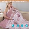 Dowin Heated Blanket Throw,Pink Heating Throw Blanket 50" x 60" Reversible Faux Fur & Sherpa,5 Heat Levels & 4Hrs Auto Off, Over-Heat Protect,ETL Certification Machine Washable,Idea Gift view 2