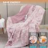 Dowin Heated Blanket Throw,Pink Heating Throw Blanket 50" x 60" Reversible Faux Fur & Sherpa,5 Heat Levels & 4Hrs Auto Off, Over-Heat Protect,ETL Certification Machine Washable,Idea Gift view 3