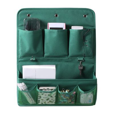 jojobasec Wall Mounted Storage Bag Oxford Cloth 2/3 Container Bedroom Dormitory Stationery Cosmetic Organization, Green, Two Floors