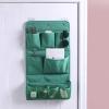 jojobasec Wall Mounted Storage Bag Oxford Cloth 2/3 Container Bedroom Dormitory Stationery Cosmetic Organization, Green, Two Floors view 3