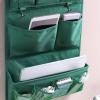 jojobasec Wall Mounted Storage Bag Oxford Cloth 2/3 Container Bedroom Dormitory Stationery Cosmetic Organization, Green, Two Floors view 4