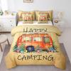 Erosebridal Watercolor Camper Bedding Set King 7 Piece,Happy Camping Car Comforter Set with Sheet Set for Travel Trailers Bunk,Cute Rustic Farmhouse Floral Rv Bed in A Bag Reversible view 4