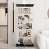 Henf Glass Display Cabinet with 5 Shelves, Double Doors Curio Cabinets Modern Floor Standing Storage Collection Display Case for Living Room Bedroom Office, 74.33 x 31.7 x 14.3 in,Black view 1