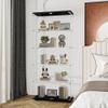 Henf Glass Display Cabinet with 5 Shelves, Double Doors Curio Cabinets Modern Floor Standing Storage Collection Display Case for Living Room Bedroom Office, 74.33 x 31.7 x 14.3 in,Black view 4