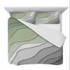 TocaHome Summer Quilts Twin XL Size, Lightweight Quilted Coverlet Sage Green and Gray Gradient Stripes Comforter Set for Bed, All Season Bedspreads Soft Quilt Bedding with 2 Pillowcases 68x98 Inch view 1